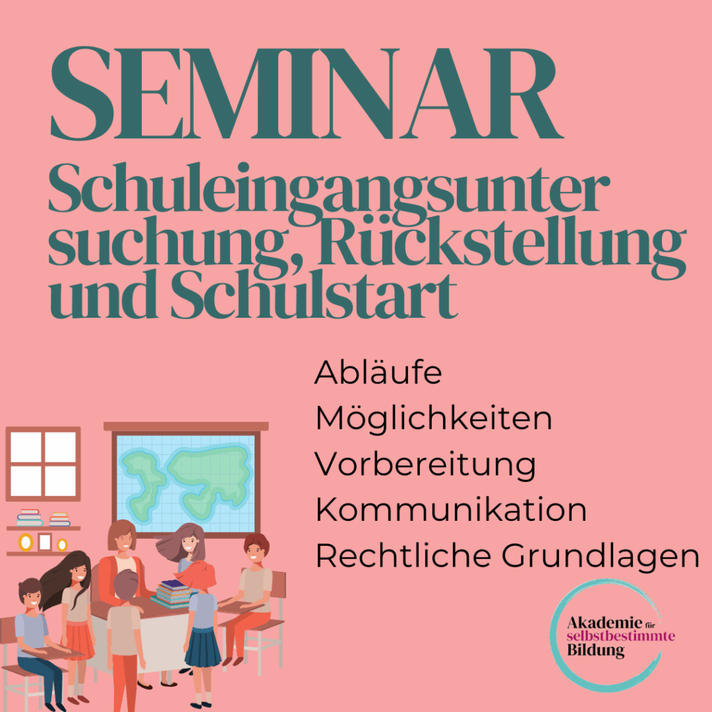 Produktbild für das Seminar Schuleingangsüberprüfung der Akademie für selbstbestimmte Bildung